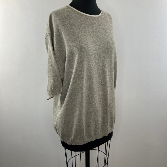 Raffi Linea Uomo Heather Beige Sweater Cotton Blend Crew Neck Size X-Large XL - Picture 3 of 8